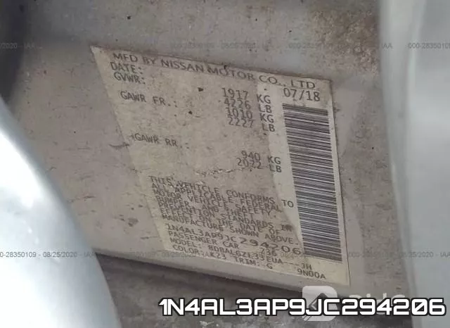 1N4AL3AP9JC294206 фото 10