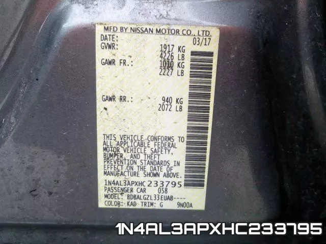 1N4AL3APXHC233795 фото 2