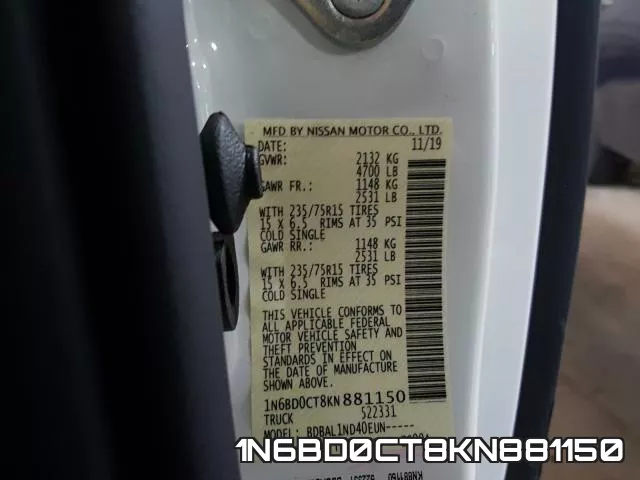 1N6BD0CT8KN881150 фото 2