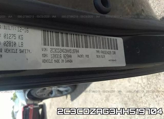 2C3CDZAG3HH519704 фото 10