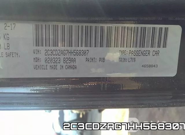 2C3CDZAG7HH568307 фото 10