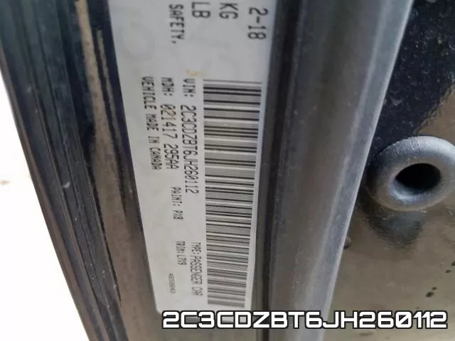 2C3CDZBT6JH260112 фото 2