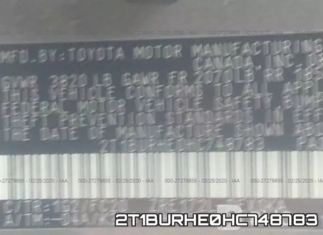 2T1BURHE0HC748783 фото 10