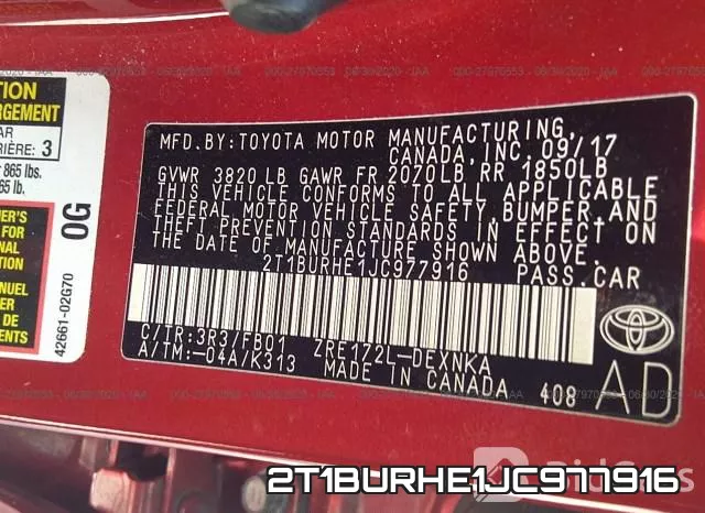 2T1BURHE1JC977916 фото 10