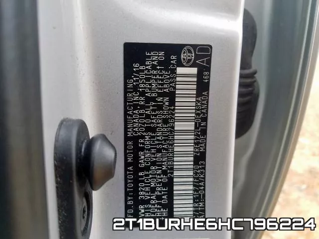 2T1BURHE6HC796224 фото 2