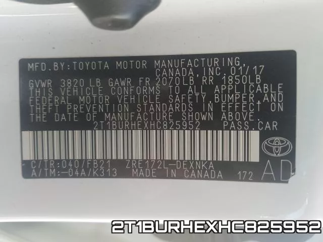 2T1BURHEXHC825952 фото 2