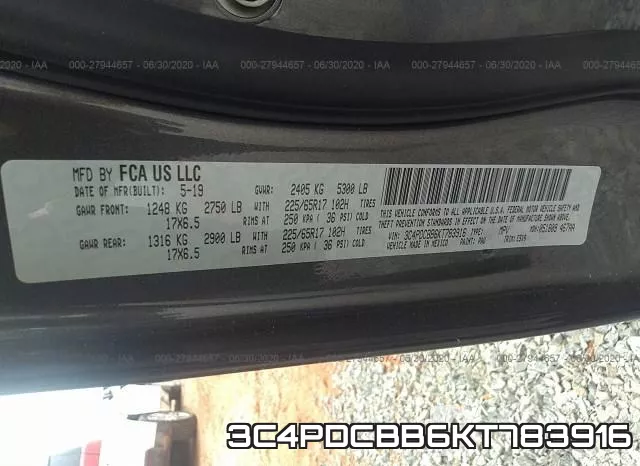 3C4PDCBB6KT783916 фото 10