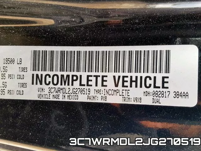 3C7WRMDL2JG270519 фото 2