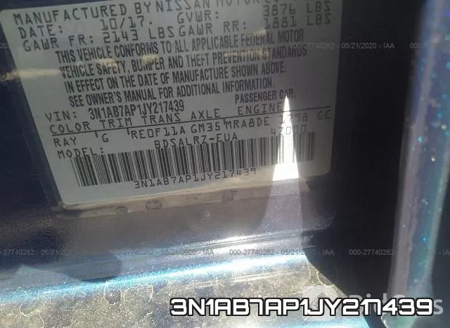 3N1AB7AP1JY217439 фото 10