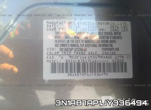 3N1AB7AP1JY336494 фото 10