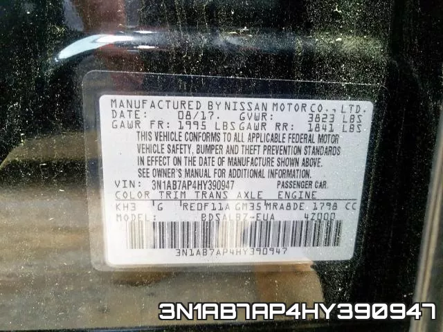 3N1AB7AP4HY390947 фото 2