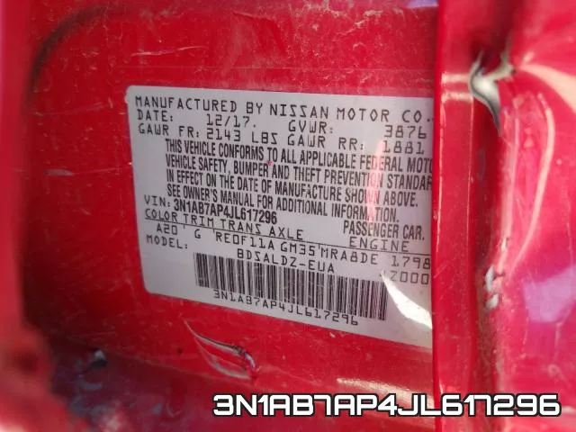 3N1AB7AP4JL617296 фото 2