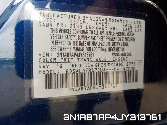 3N1AB7AP4JY313761 фото 2