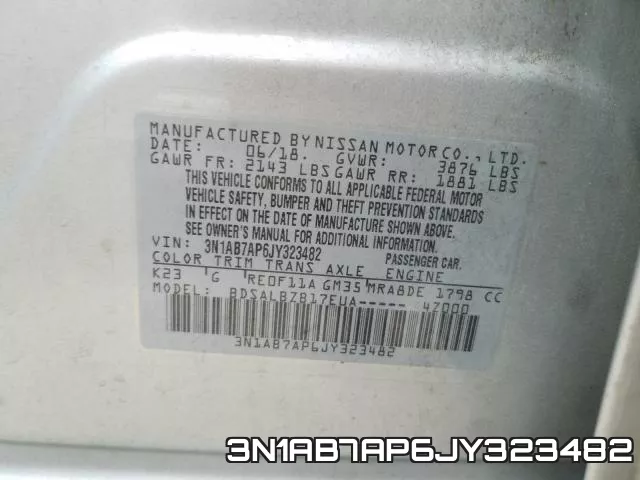 3N1AB7AP6JY323482 фото 2