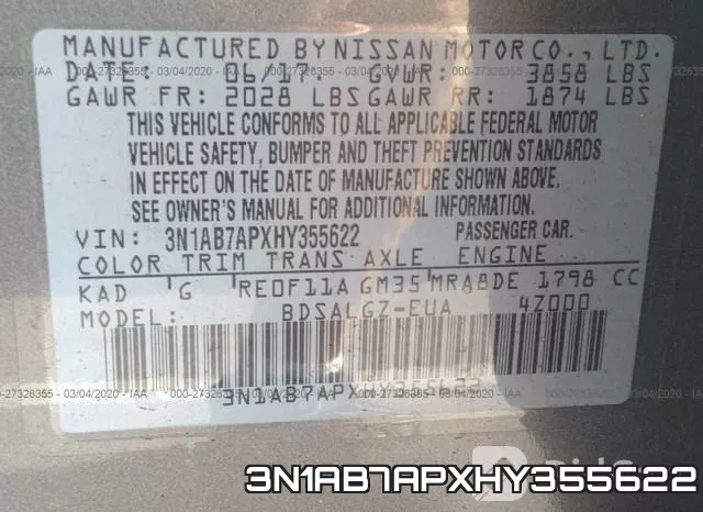3N1AB7APXHY355622 фото 10