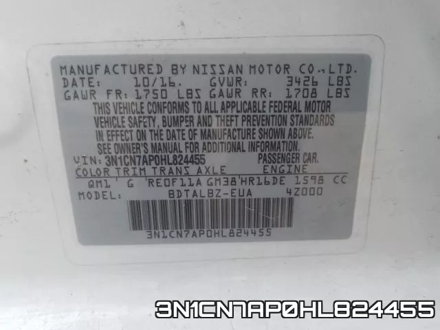 3N1CN7AP0HL824455 фото 2