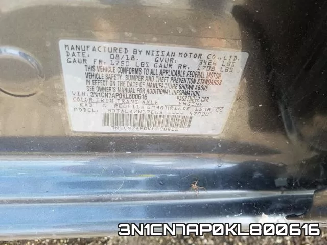 3N1CN7AP0KL800616 фото 2