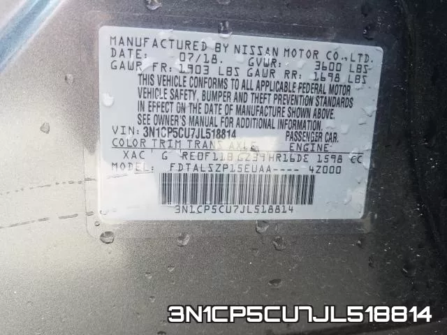 3N1CP5CU7JL518814 фото 2