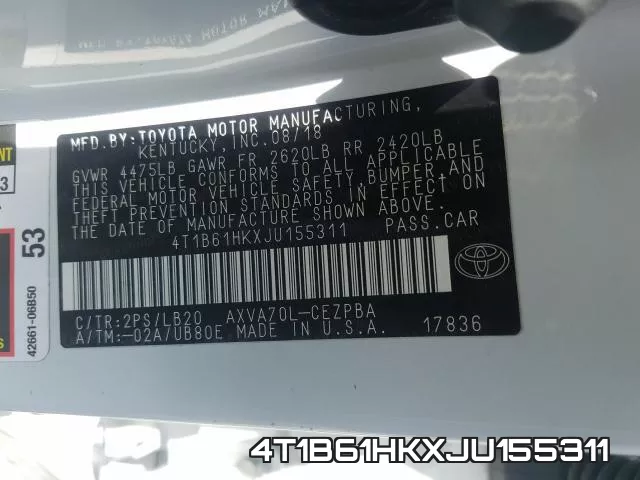 4T1B61HKXJU155311 фото 2