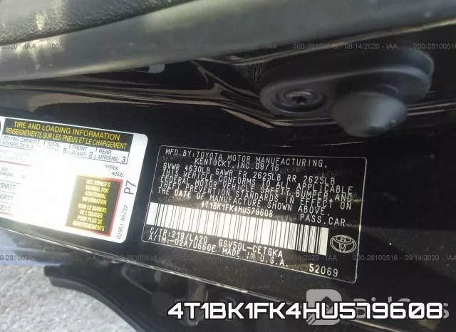 4T1BK1FK4HU579608 фото 10