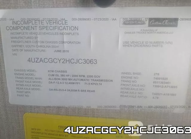 4UZACGCY2HCJC3063 фото 10