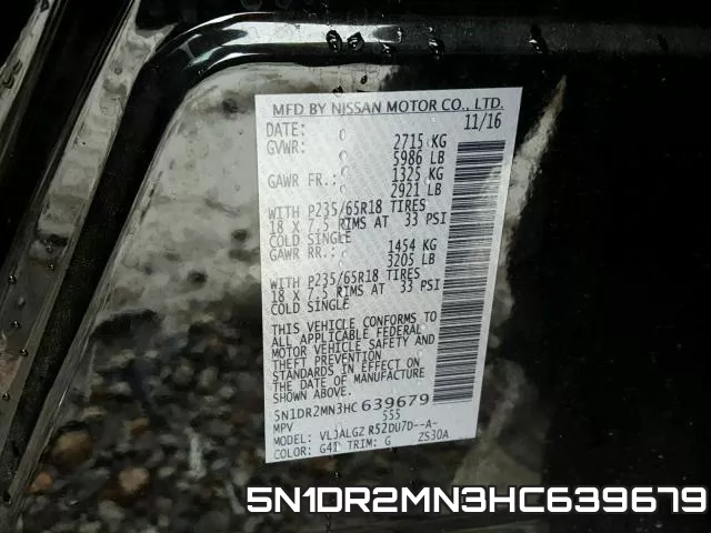 5N1DR2MN3HC639679 фото 2