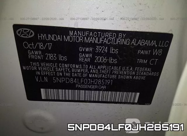 5NPD84LF0JH285191 фото 10