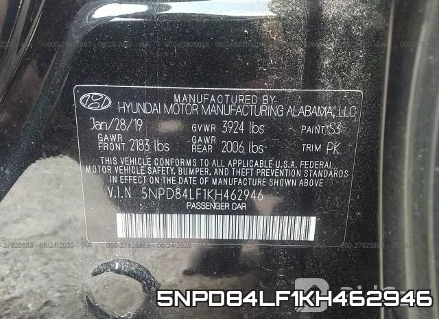 5NPD84LF1KH462946 фото 10