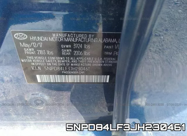 5NPD84LF3JH230461 фото 10
