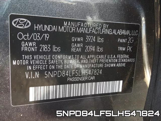 5NPD84LF5LH547824 фото 2