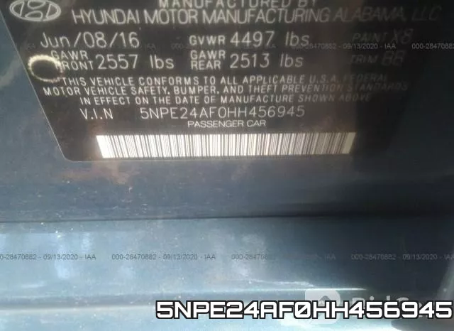5NPE24AF0HH456945 фото 10