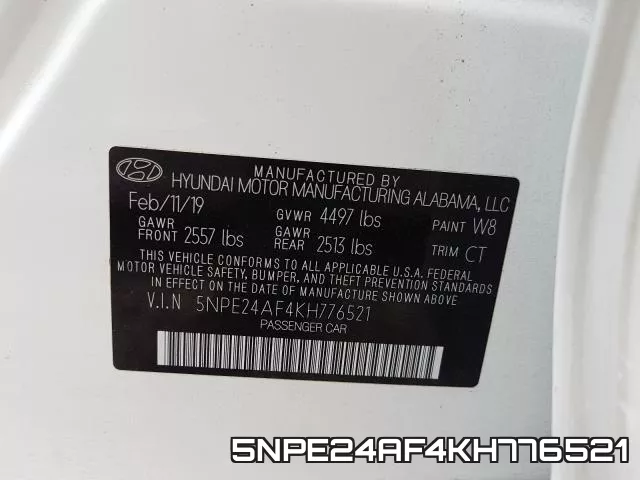5NPE24AF4KH776521 фото 2