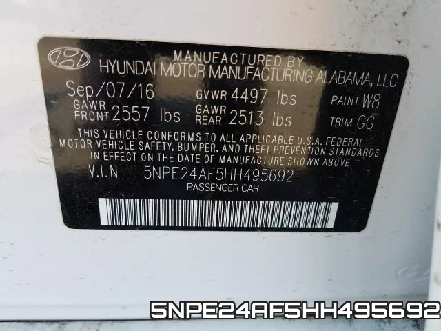 5NPE24AF5HH495692 фото 2