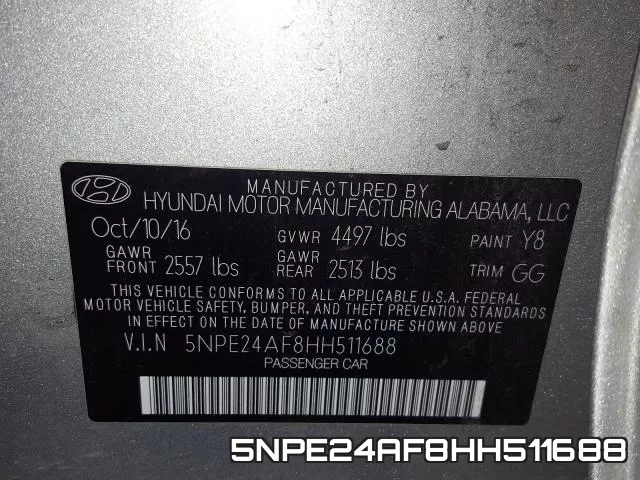 5NPE24AF8HH511688 фото 2
