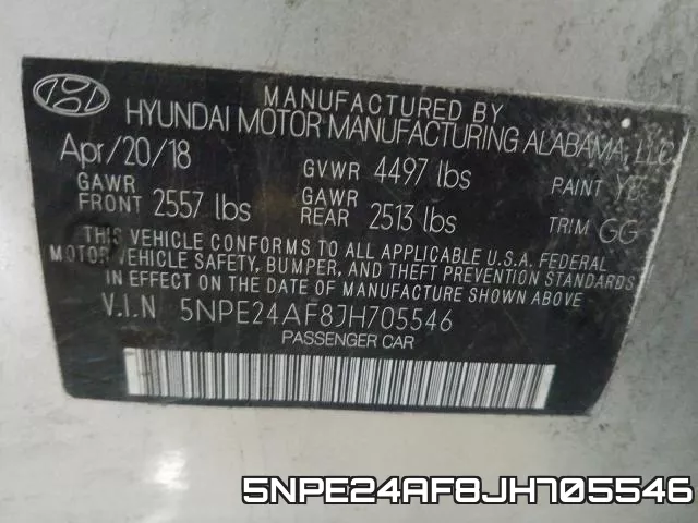 5NPE24AF8JH705546 фото 2