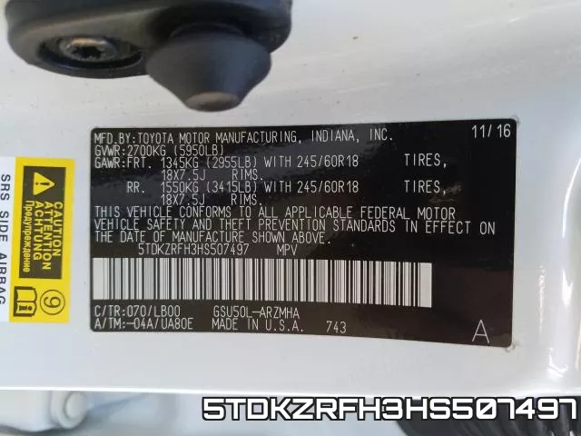 5TDKZRFH3HS507497 фото 2