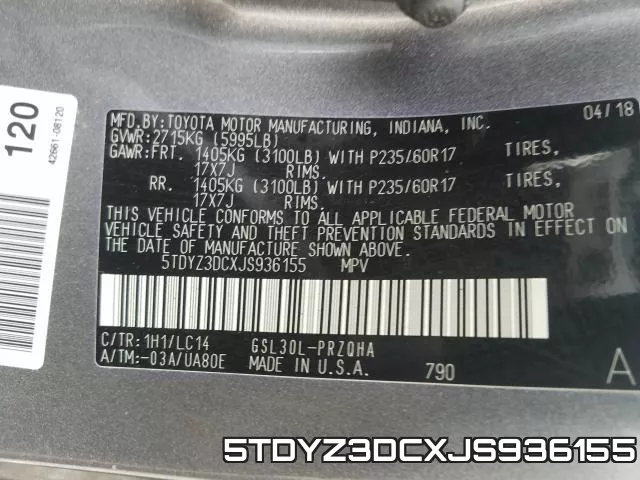 5TDYZ3DCXJS936155 фото 2