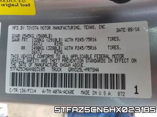5TFAZ5CN6HX023185 фото 2