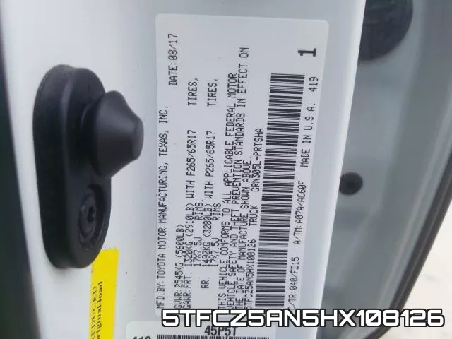 5TFCZ5AN5HX108126 фото 2