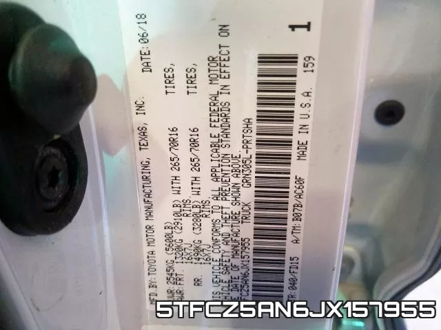 5TFCZ5AN6JX157955 фото 2