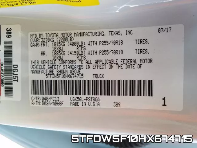 5TFDW5F10HX674715 фото 2