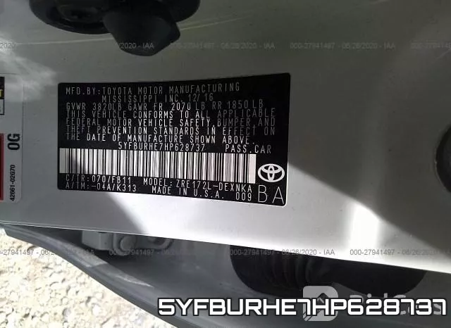 5YFBURHE7HP628737 фото 10