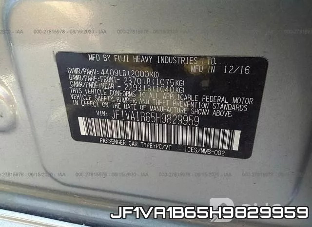 JF1VA1B65H9829959 фото 10
