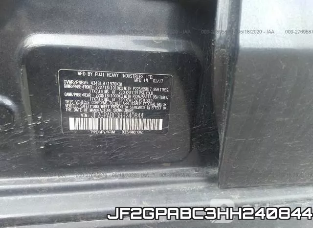 JF2GPABC3HH240844 фото 10