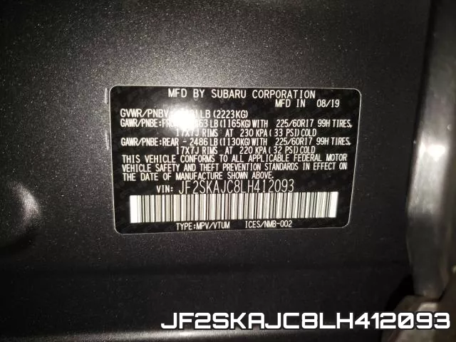 JF2SKAJC8LH412093 фото 2