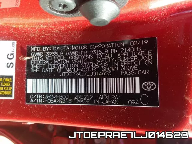 JTDEPRAE7LJ014623 фото 2
