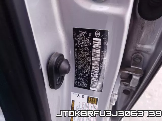 JTDKBRFU3J3063739 фото 2