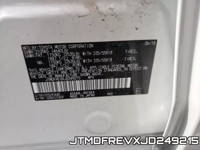 JTMDFREVXJD249215 фото 2