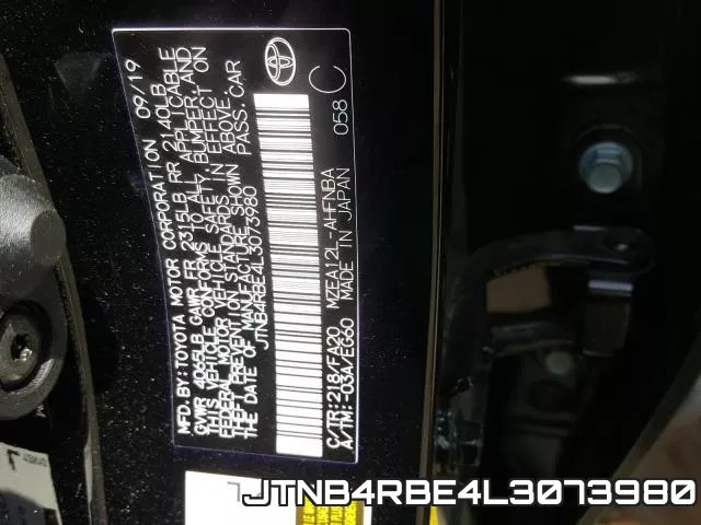 JTNB4RBE4L3073980 фото 2