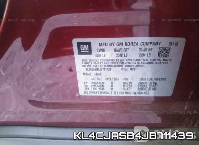 KL4CJASB4JB711439 фото 10